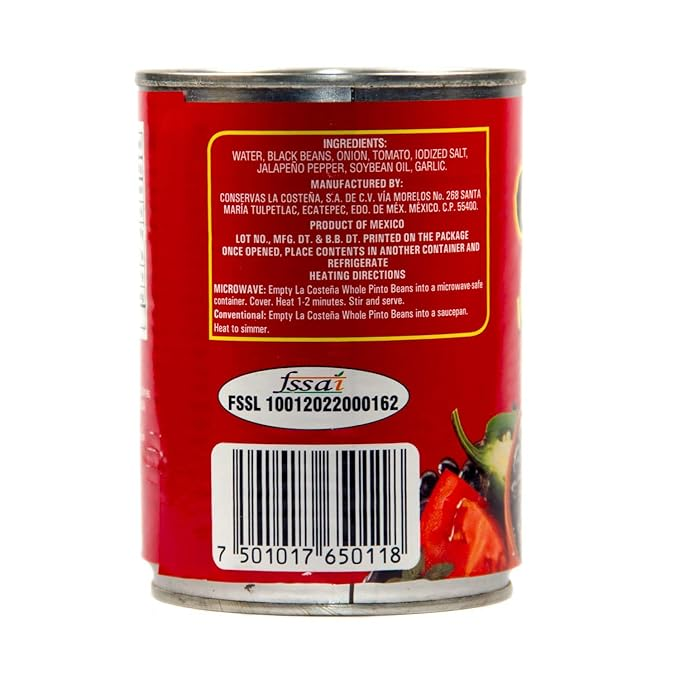 La Costeña Whole Black Beans Tin