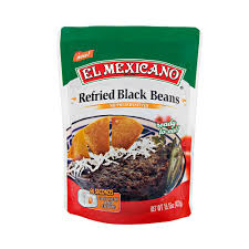 El Mexicano Refried Black Beans Pouch