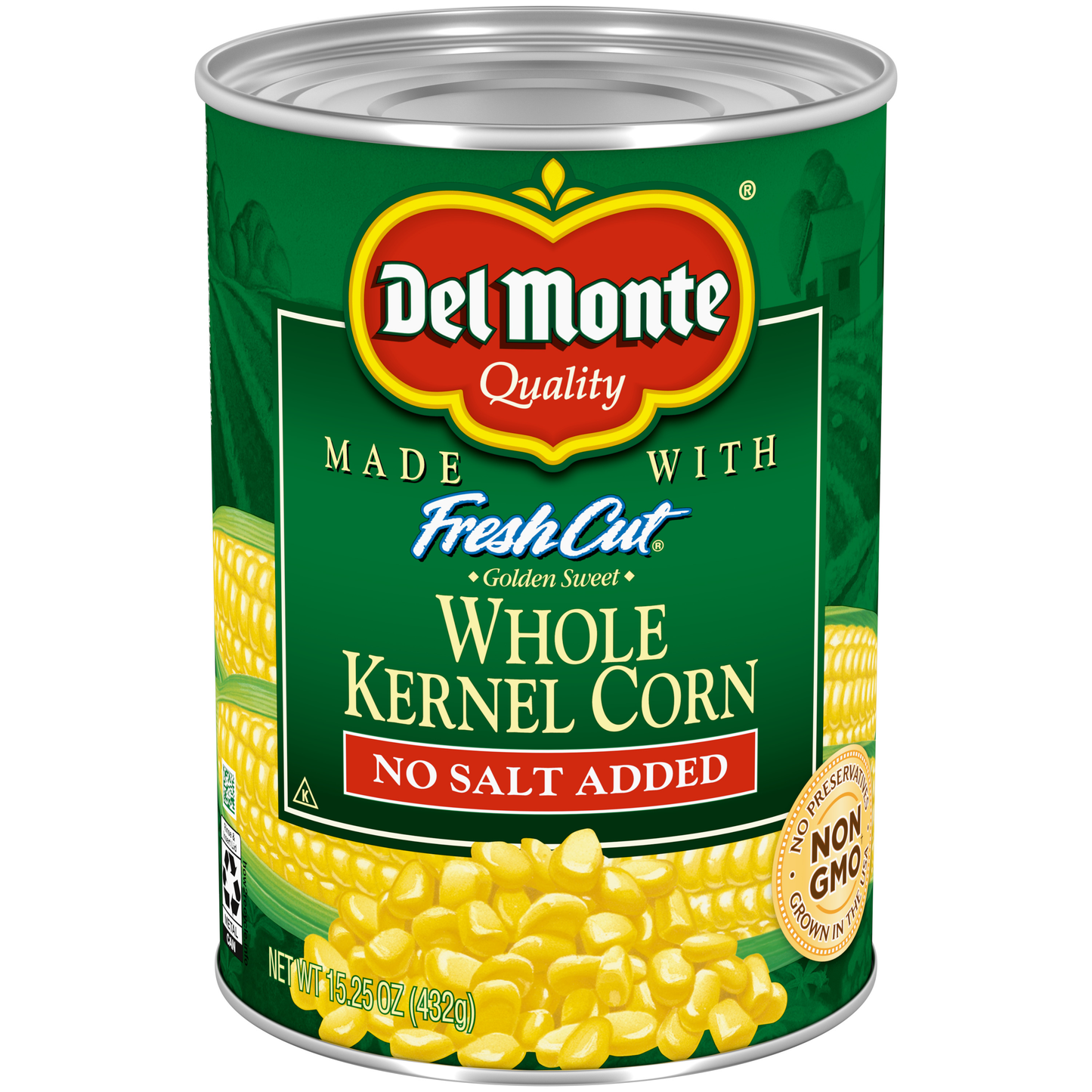 Del Monte Golden Sweet Whole Kernel Corn No Salt Added 15.25oz