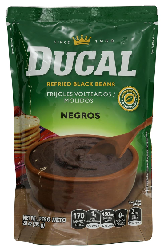 Ducal, Refried Black Beans Doy Pack