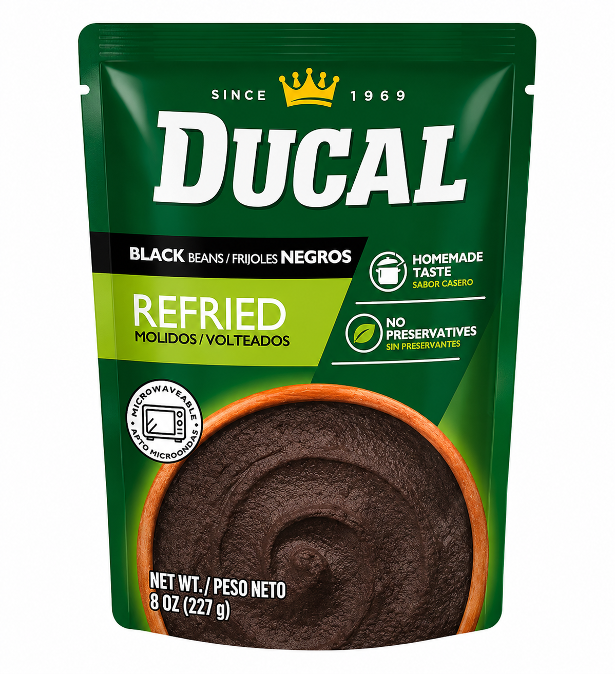 Ducal Refried Black Beans Pouch