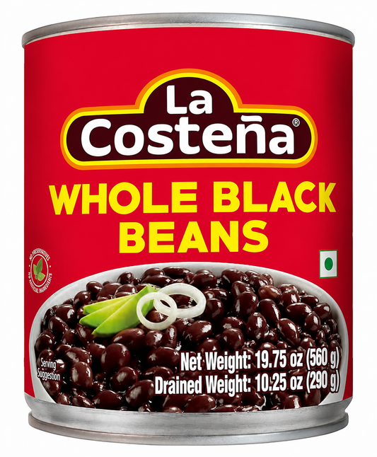 La Costeña Whole Black Beans Tin