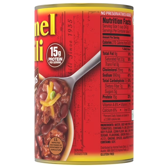 Hormel, Chili with Beans, 15 oz Can