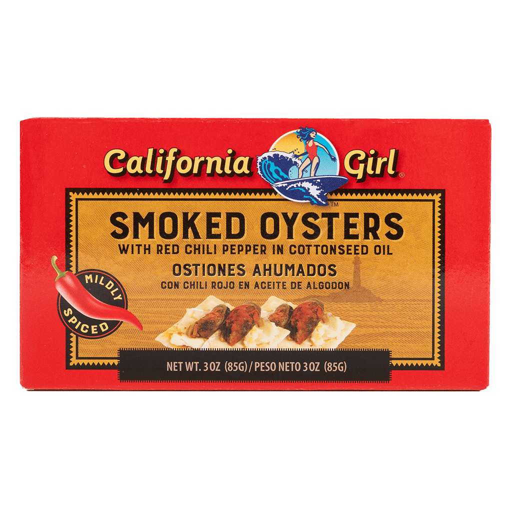 California Girl Smoked Oysters in Cottonseed Oil 3 oz