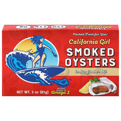 California Girl Smoked Oysters in Sunflower Oil