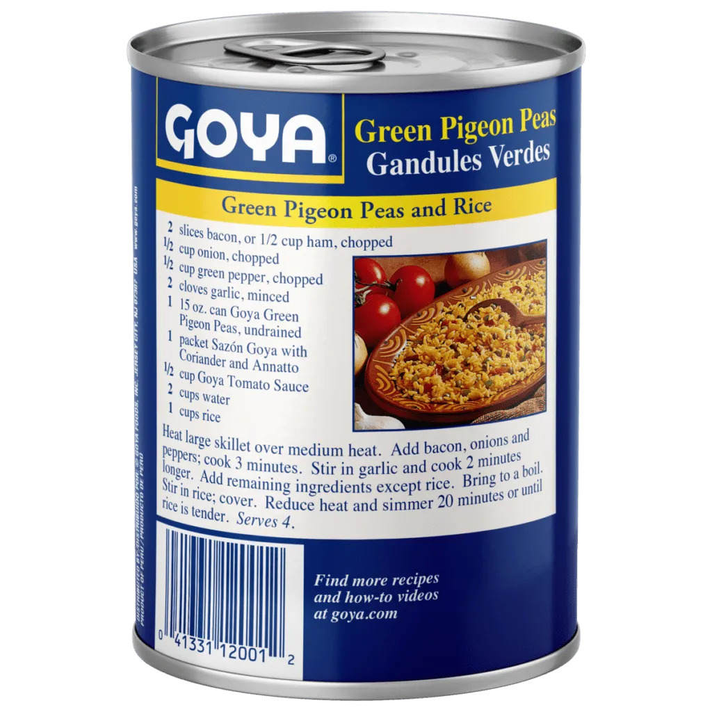 Goya Green Pigeon Peas 15oz