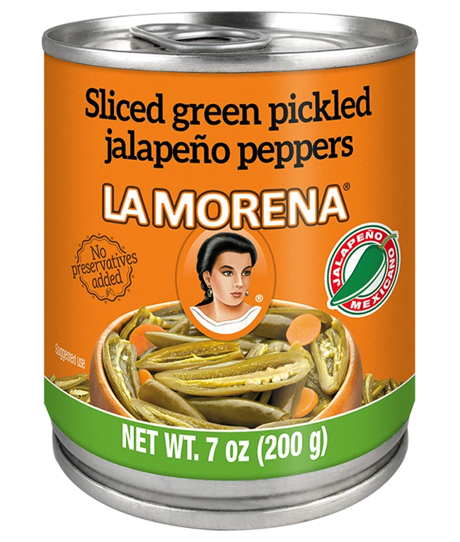 La Morena Sliced Green Pickled Jalapeño Peppers 7oz